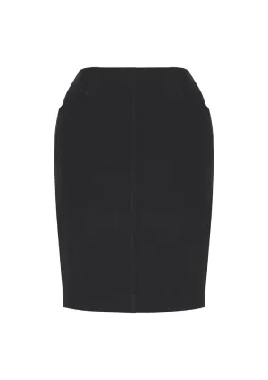 Biz Corporate Womens Bandless Pencil Skirt (20717)- Clearance