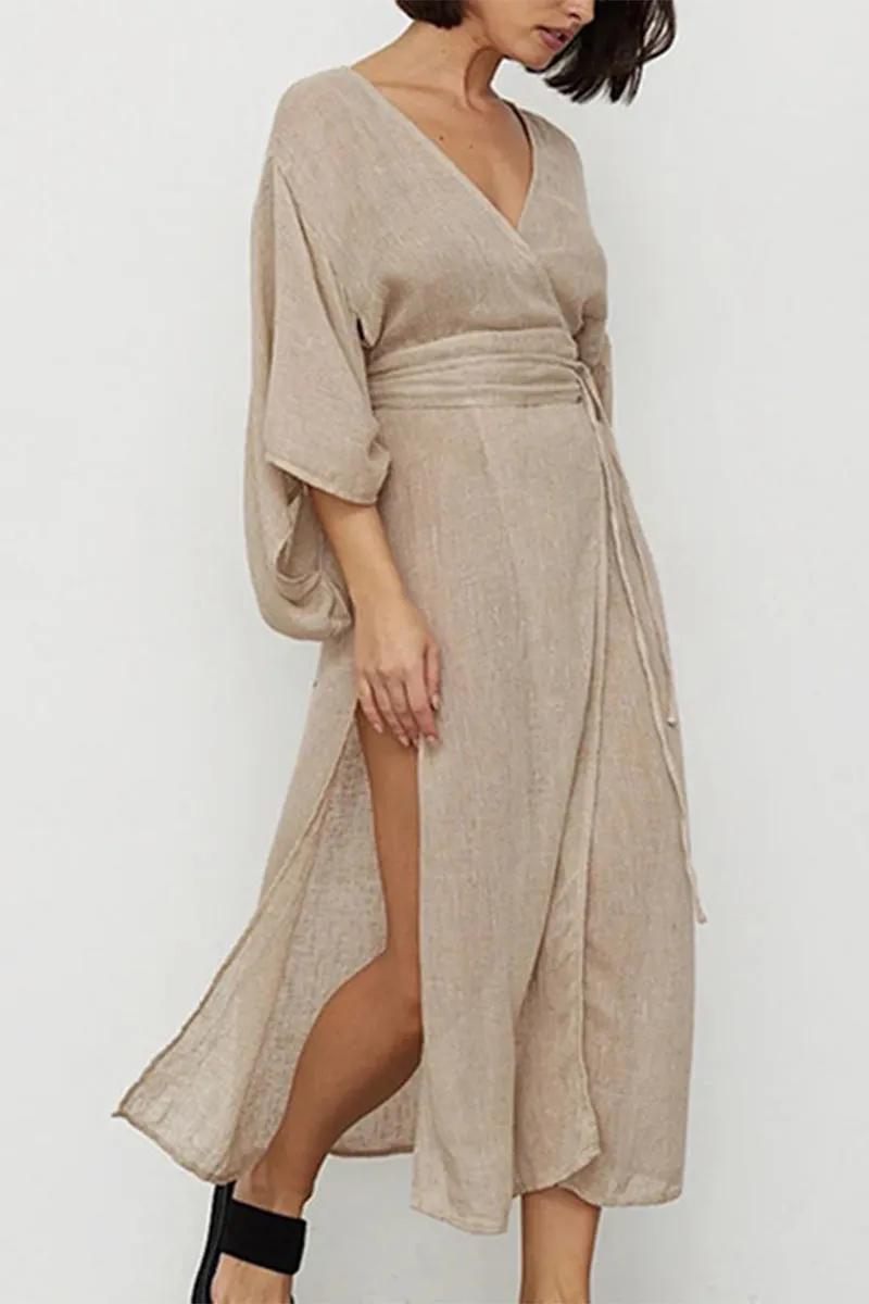 BK0397 Sheer Wrap Dress