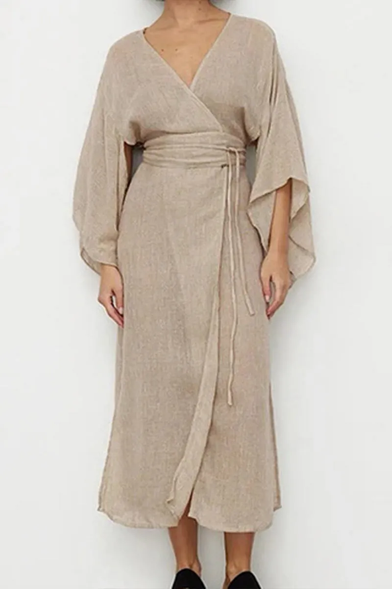 BK0397 Sheer Wrap Dress
