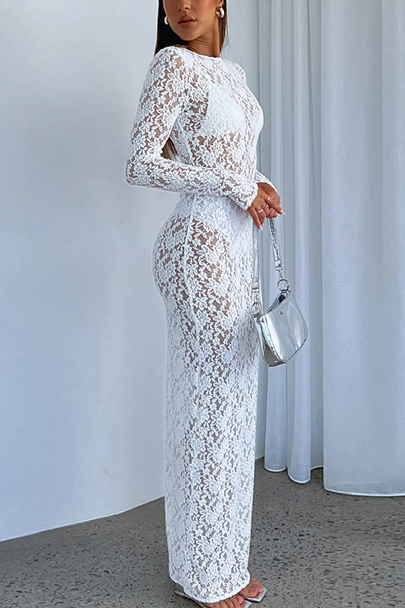 BK0533 Lace Maxi Dress