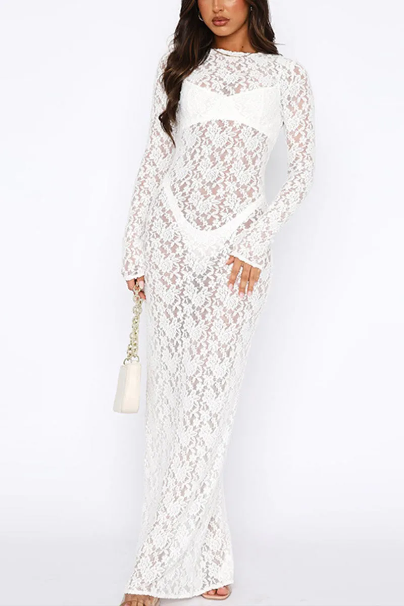 BK0533 Lace Maxi Dress