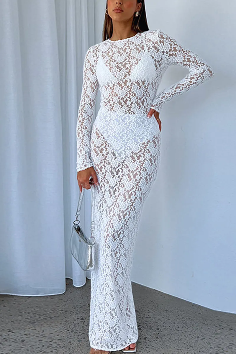 BK0533 Lace Maxi Dress