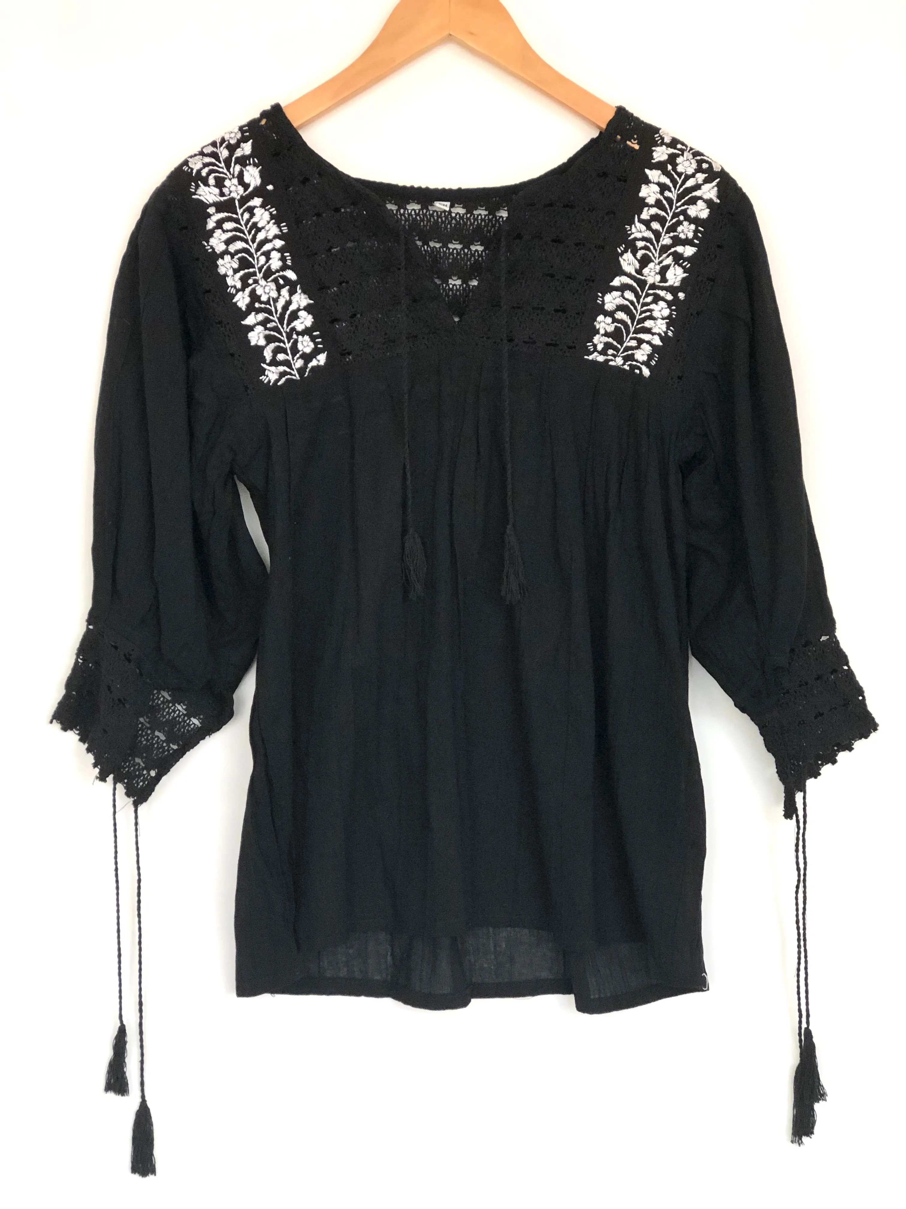 Black and White Franco Blouse