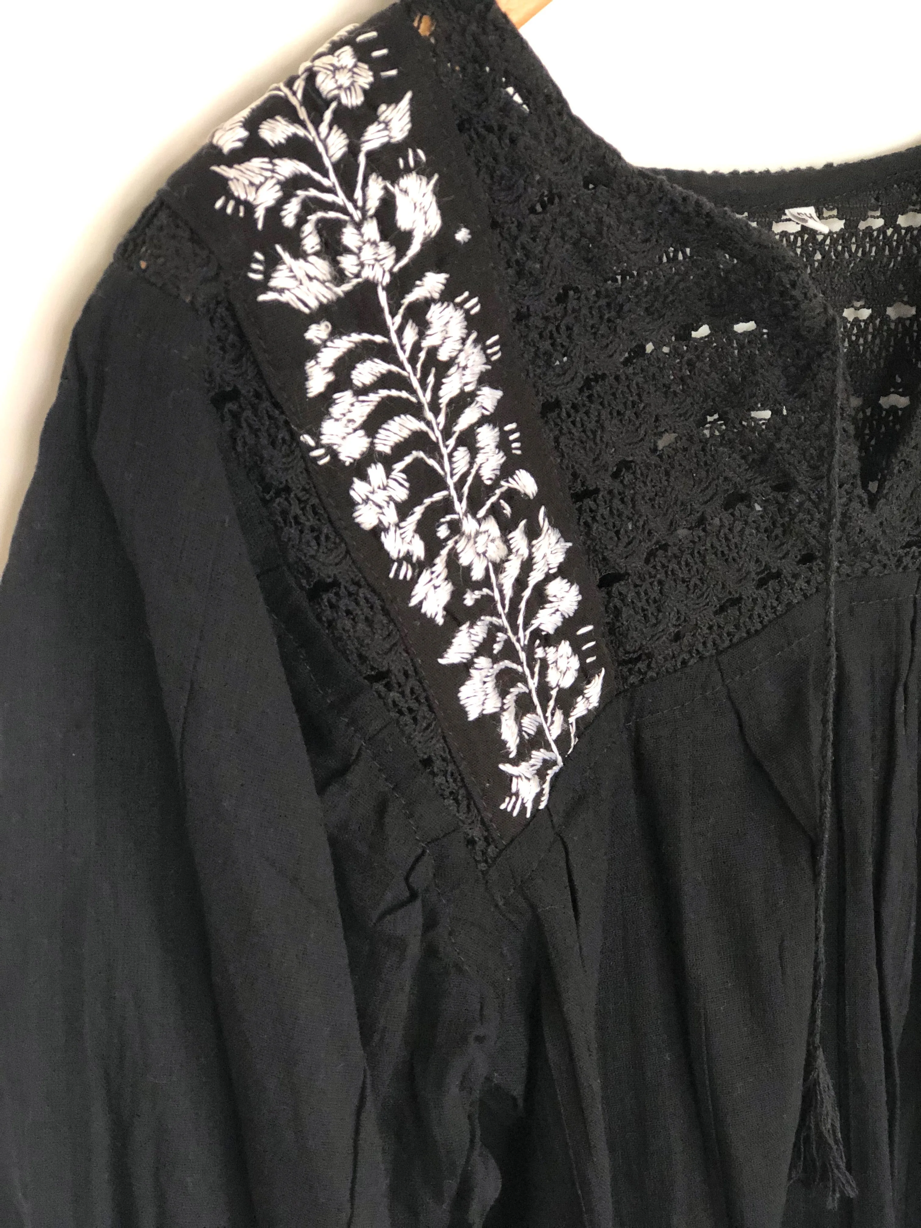 Black and White Franco Blouse