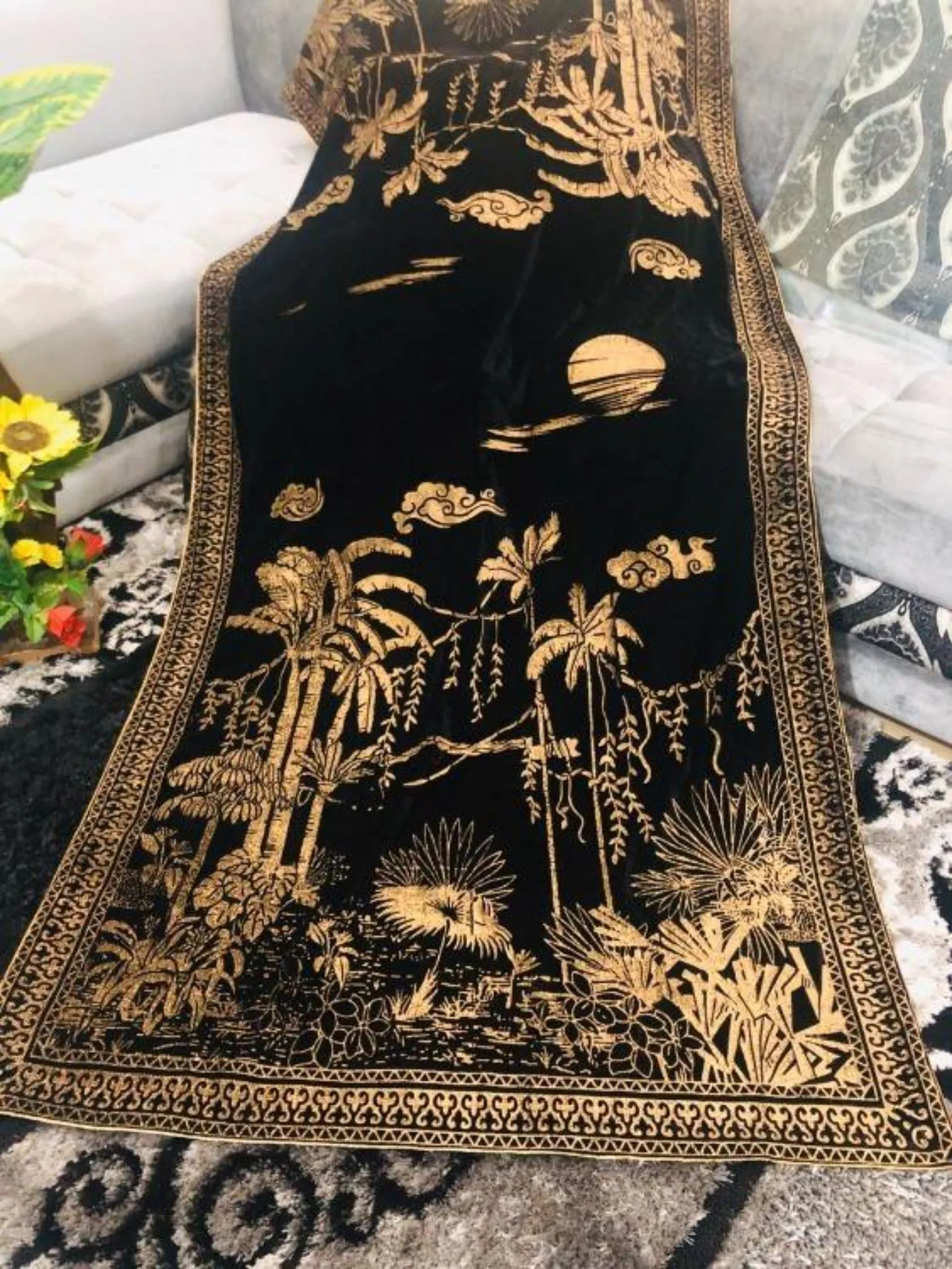 Black Foil Shawl