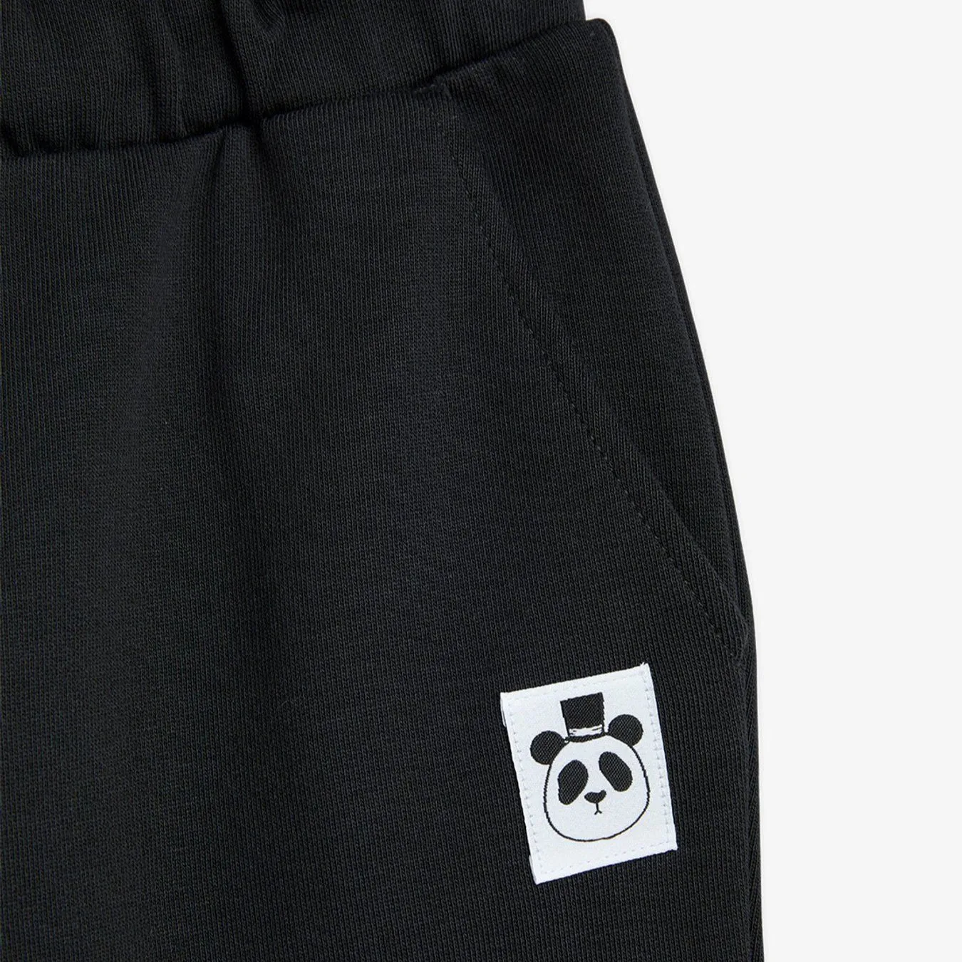 Black Logo-Patch Track Cotton Trousers