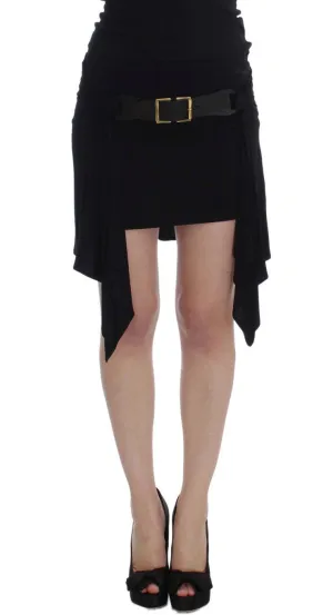 Black Mini Pencil Stretch Skirt