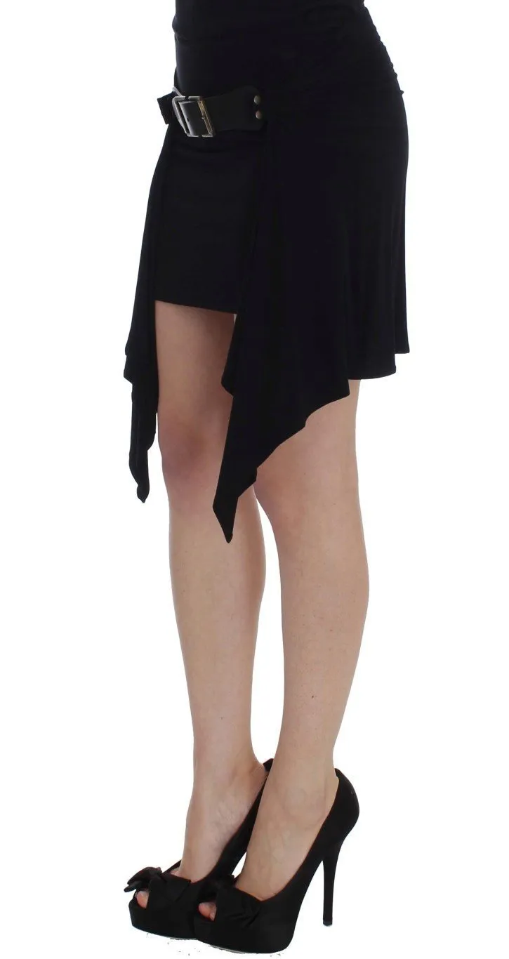 Black Mini Pencil Stretch Skirt
