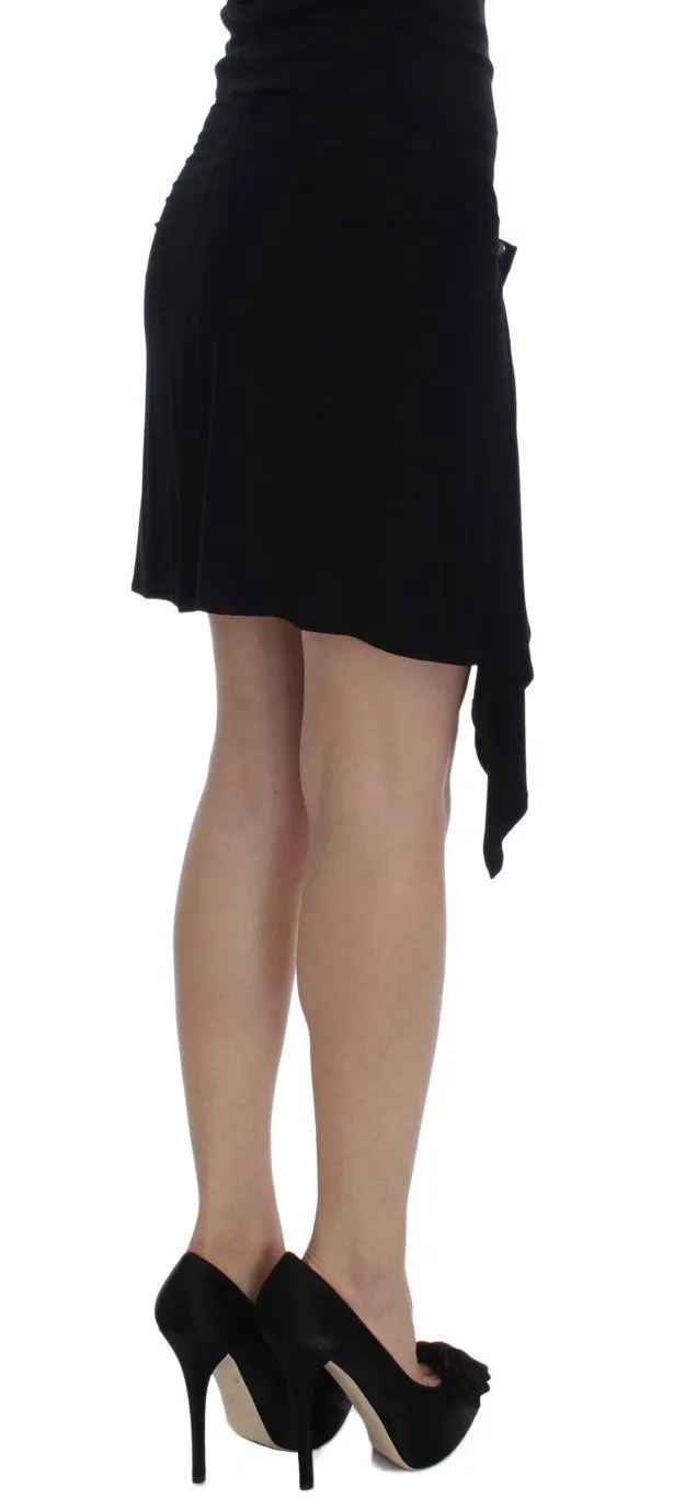 Black Mini Pencil Stretch Skirt