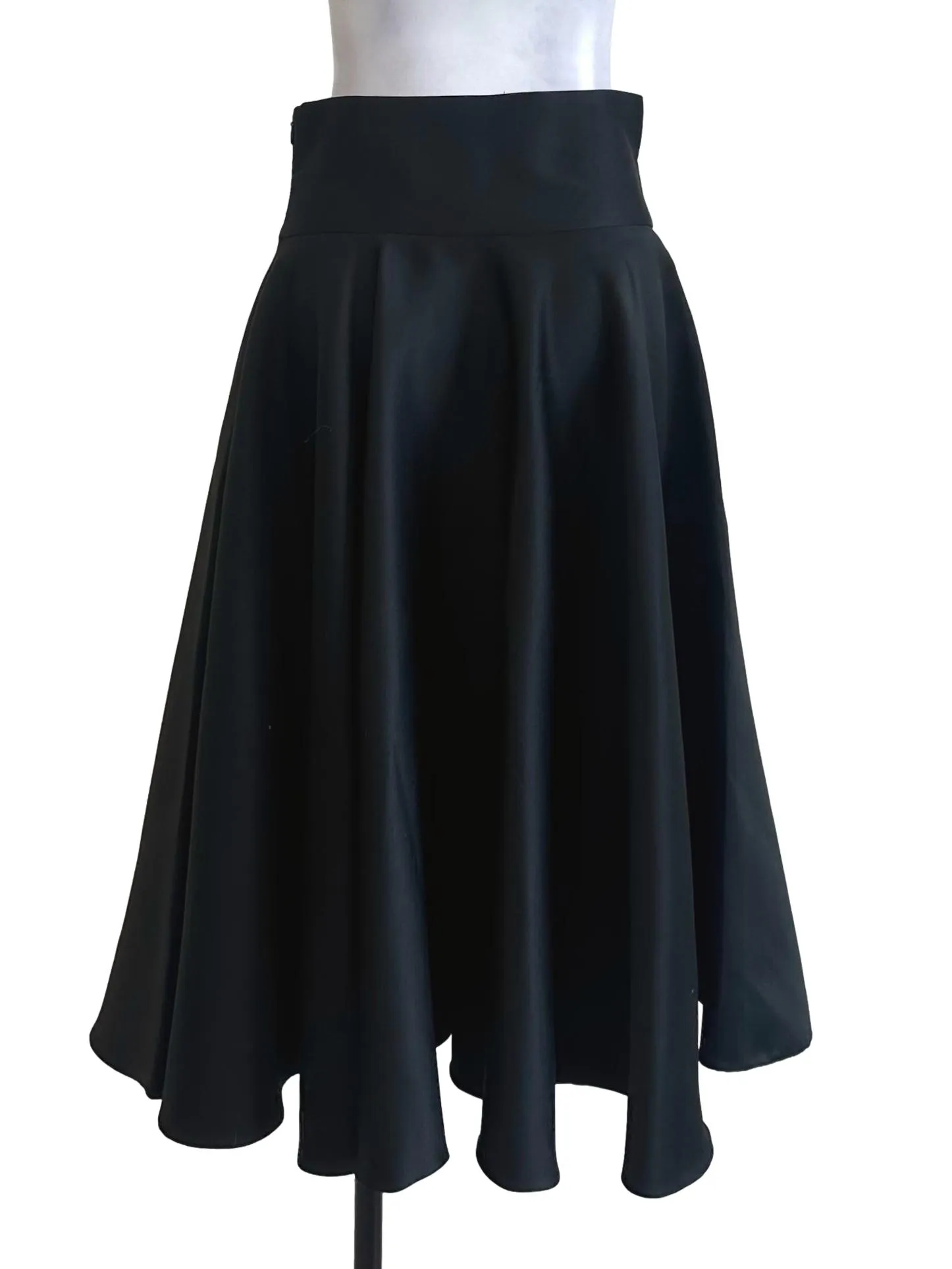 Black Plain A Line Skirt