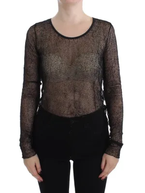 Black Transparent Blouse Top