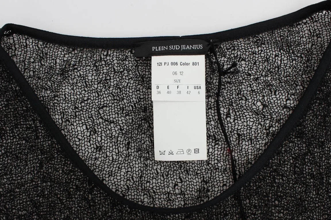 Black Transparent Blouse Top