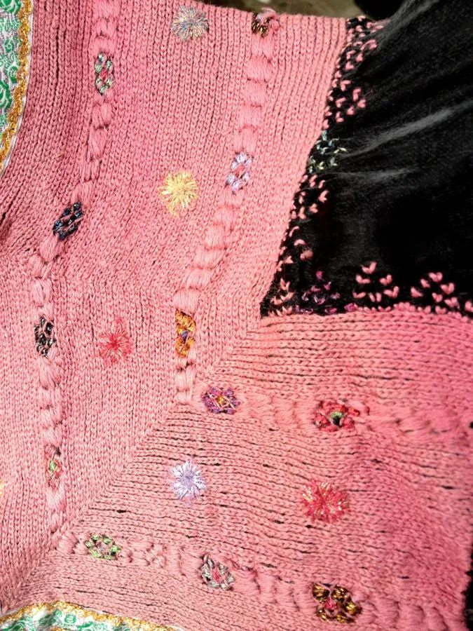 Black  vintage  satin blouse