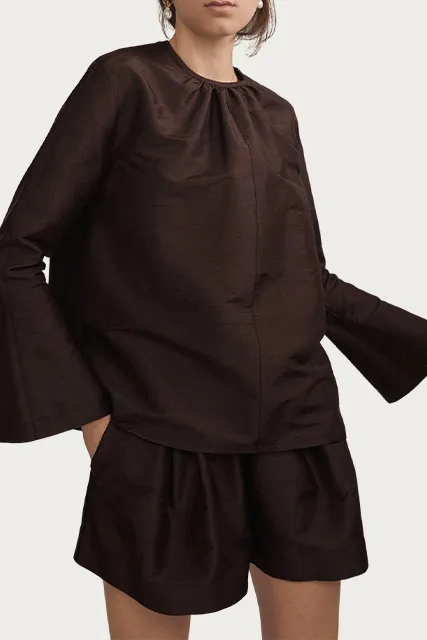 BLANCHE SILK DUPION SHORTS