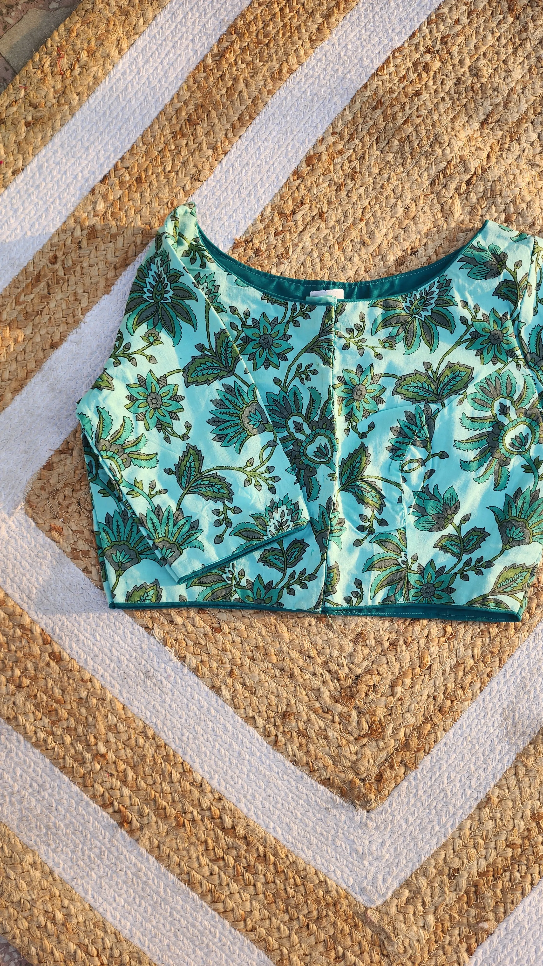Block Printed Cotton Blouse-1