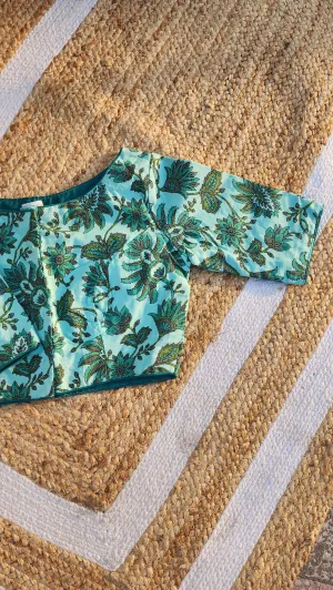 Block Printed Cotton Blouse-1