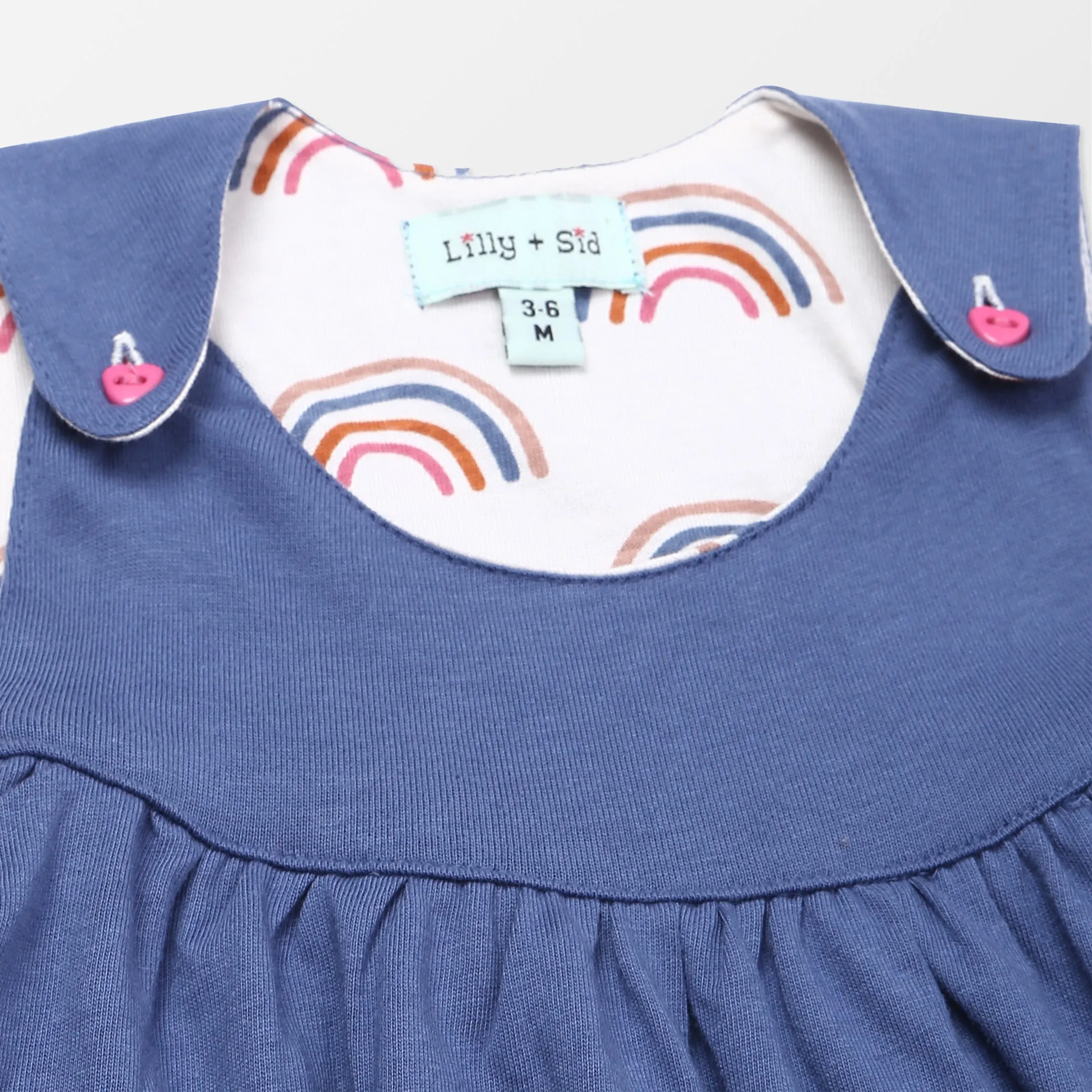 Blue Rainbow Print Dress