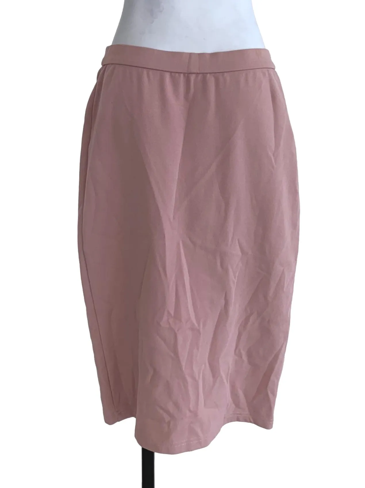 Blush Pink Plain Pencil Skirt