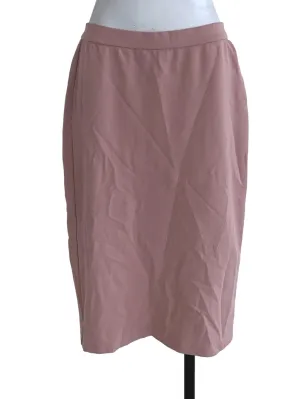 Blush Pink Plain Pencil Skirt