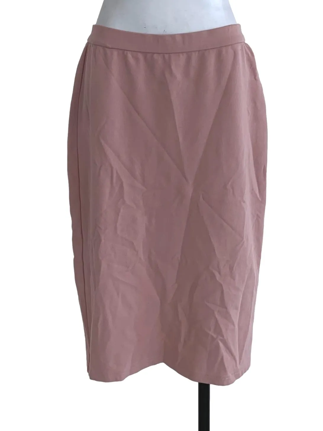 Blush Pink Plain Pencil Skirt
