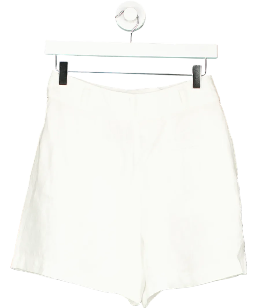 Boden White Westbourne Linen Shorts UK 6