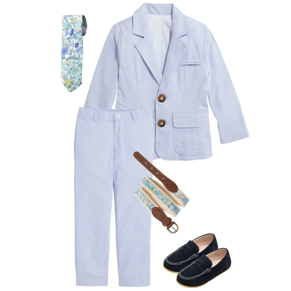 Boy's Suiting Pant -- Blue Chambray