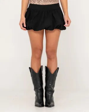 Brat Bubble Hem Mini Skirt