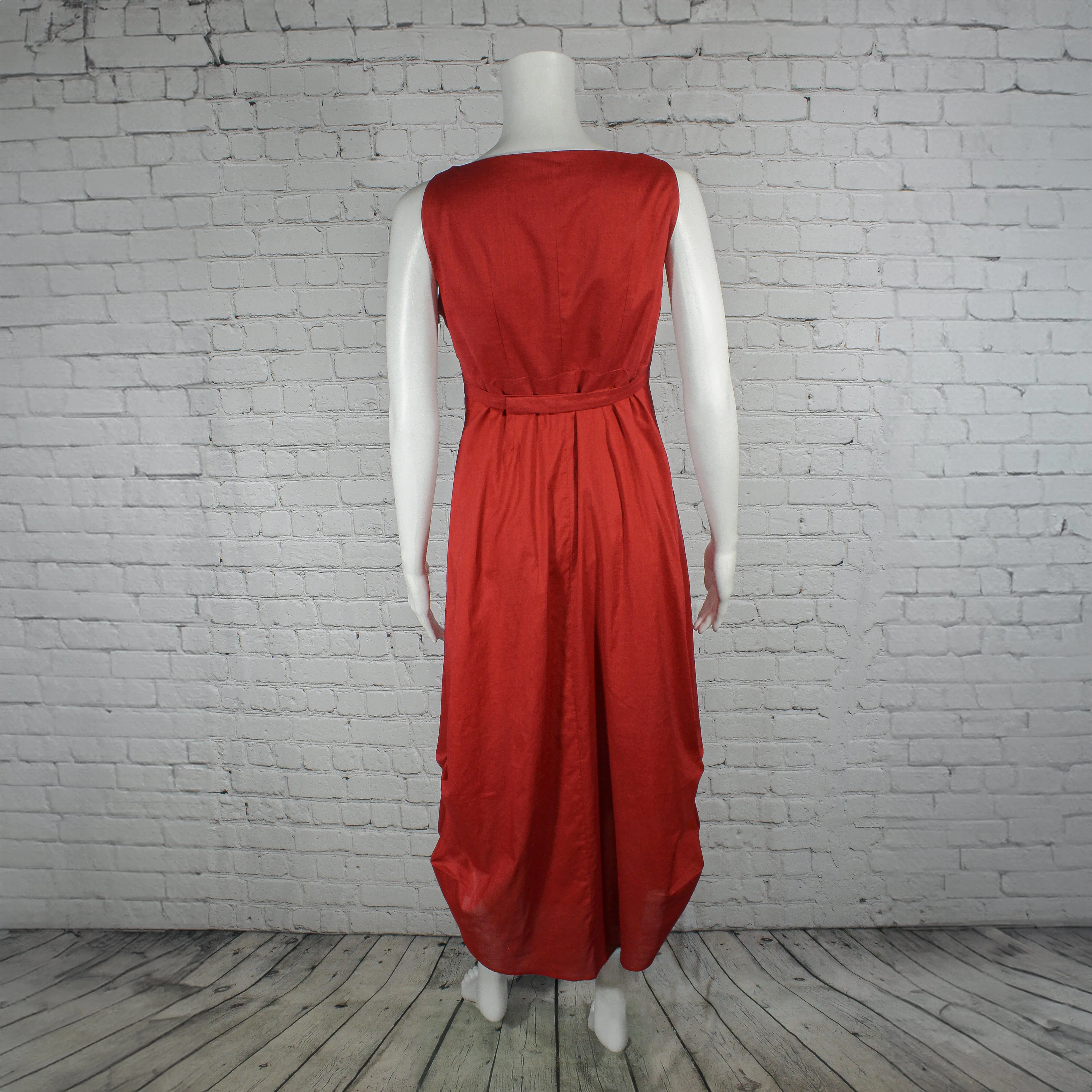 Bronte Dress in Red Japanese Lawn by Kim Schalk