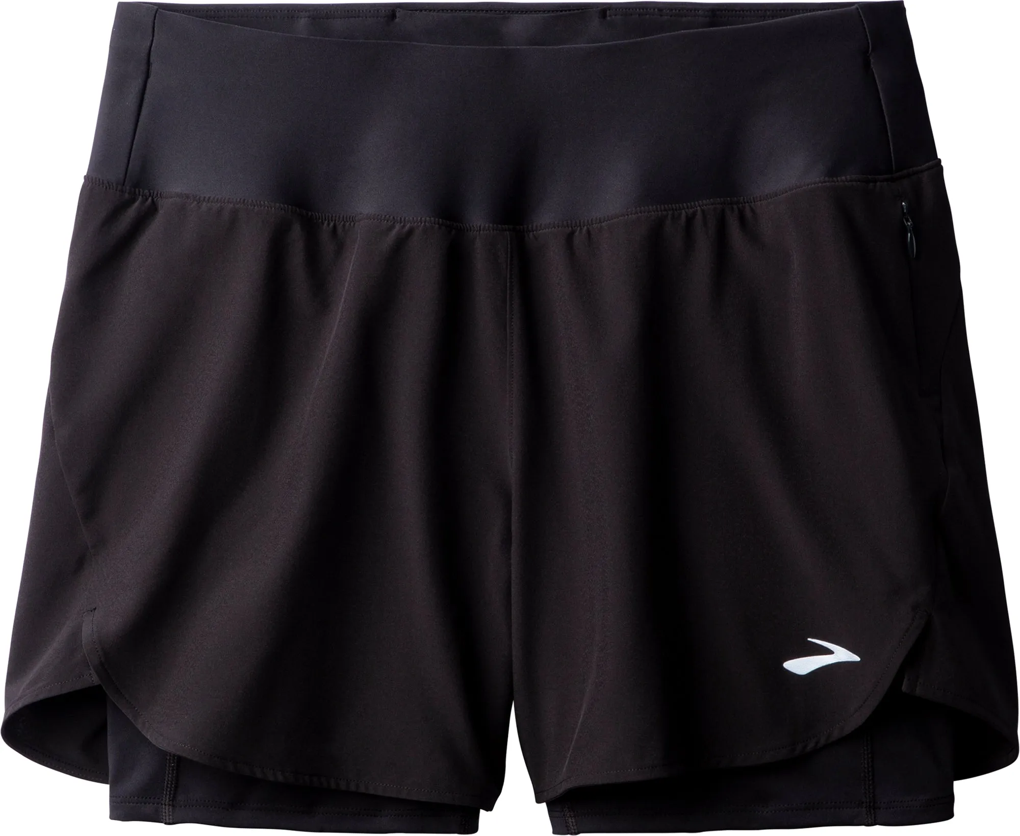 Brooks 5 Inch Chaser 2 In 1 Womens Running Shorts - Black
