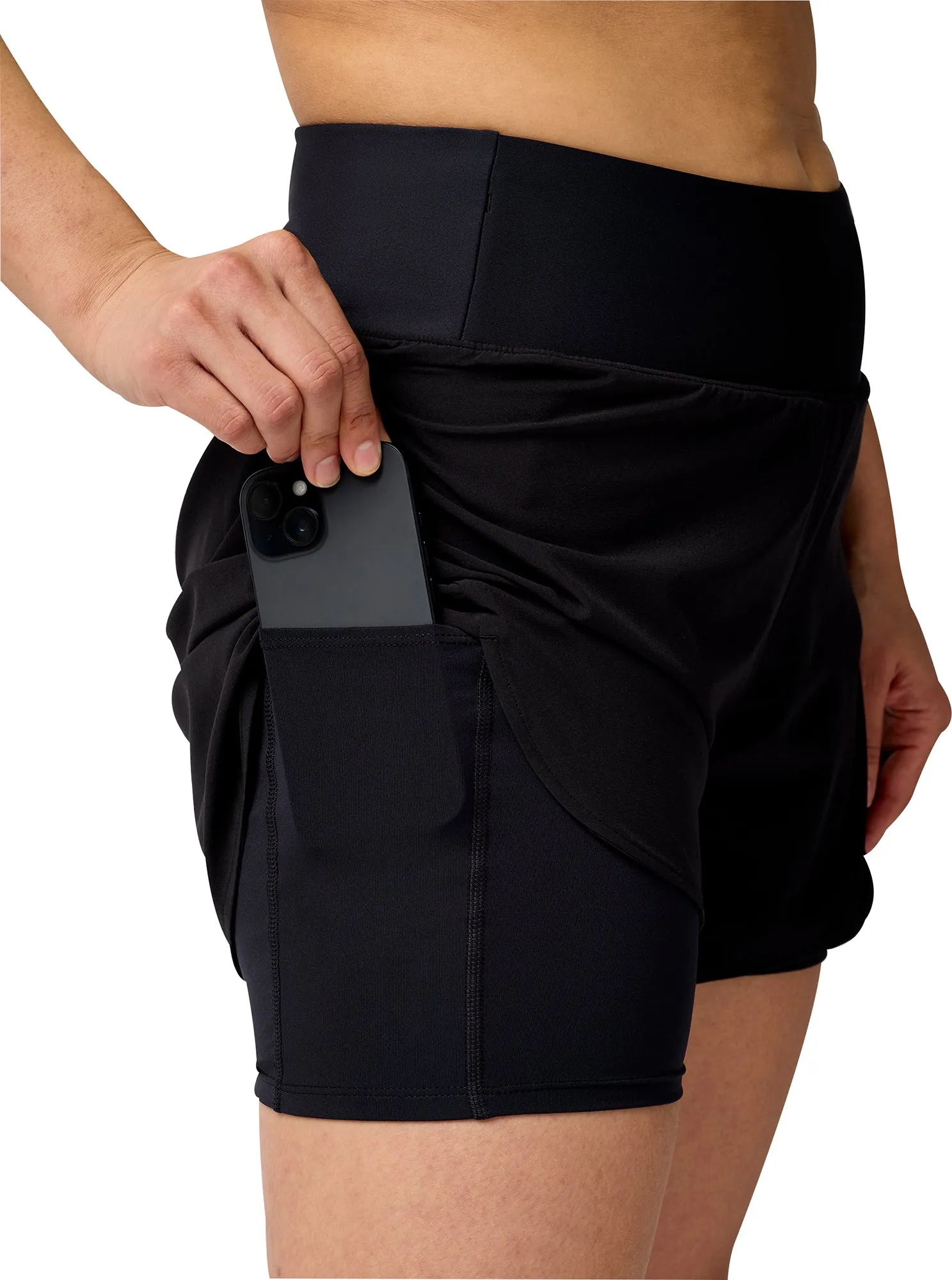 Brooks 5 Inch Chaser 2 In 1 Womens Running Shorts - Black