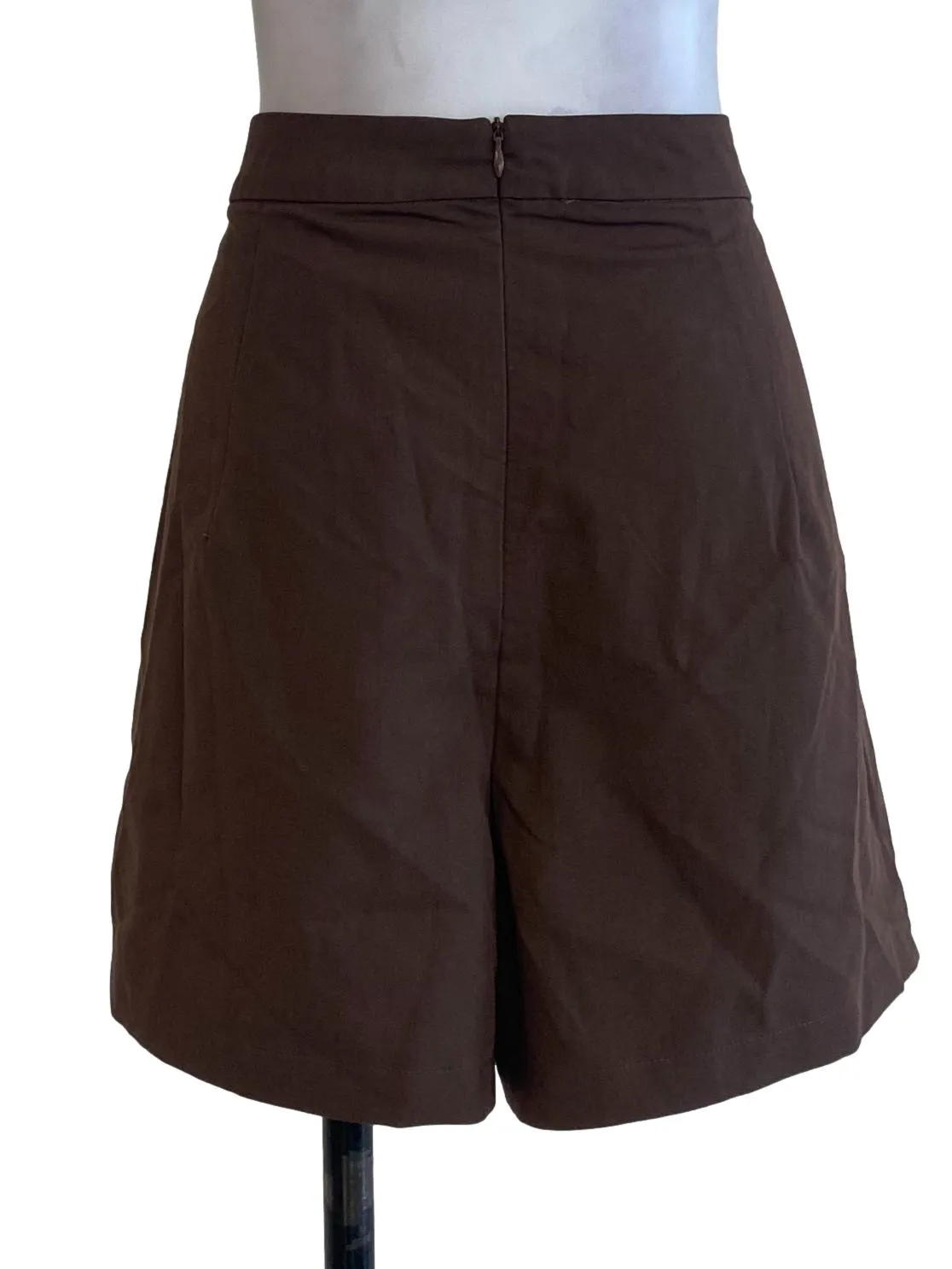 Brown Cotton Shorts
