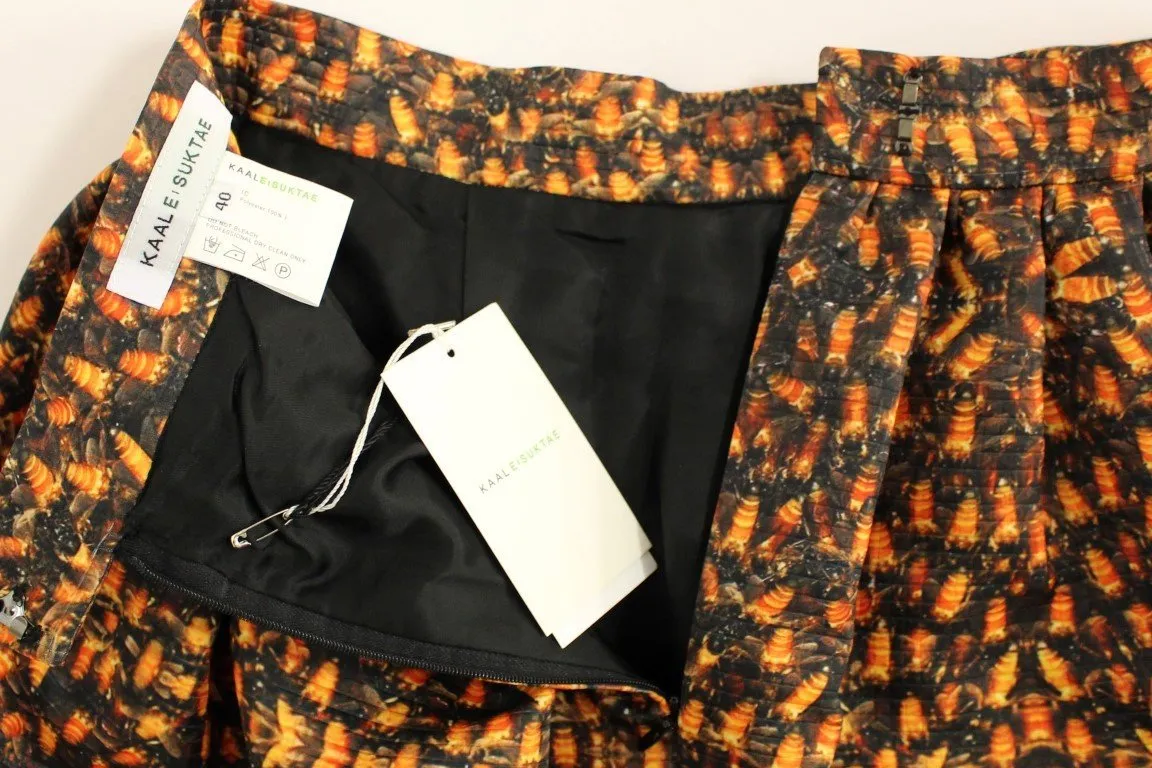 Bubble Baloon Bee Print Above Knee Skirt