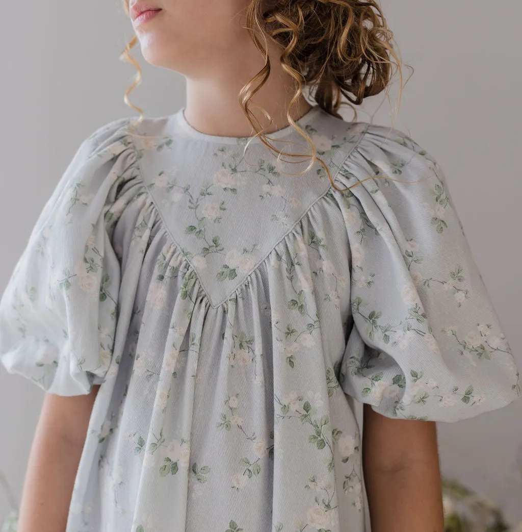 Bud print chambray dress by Steph