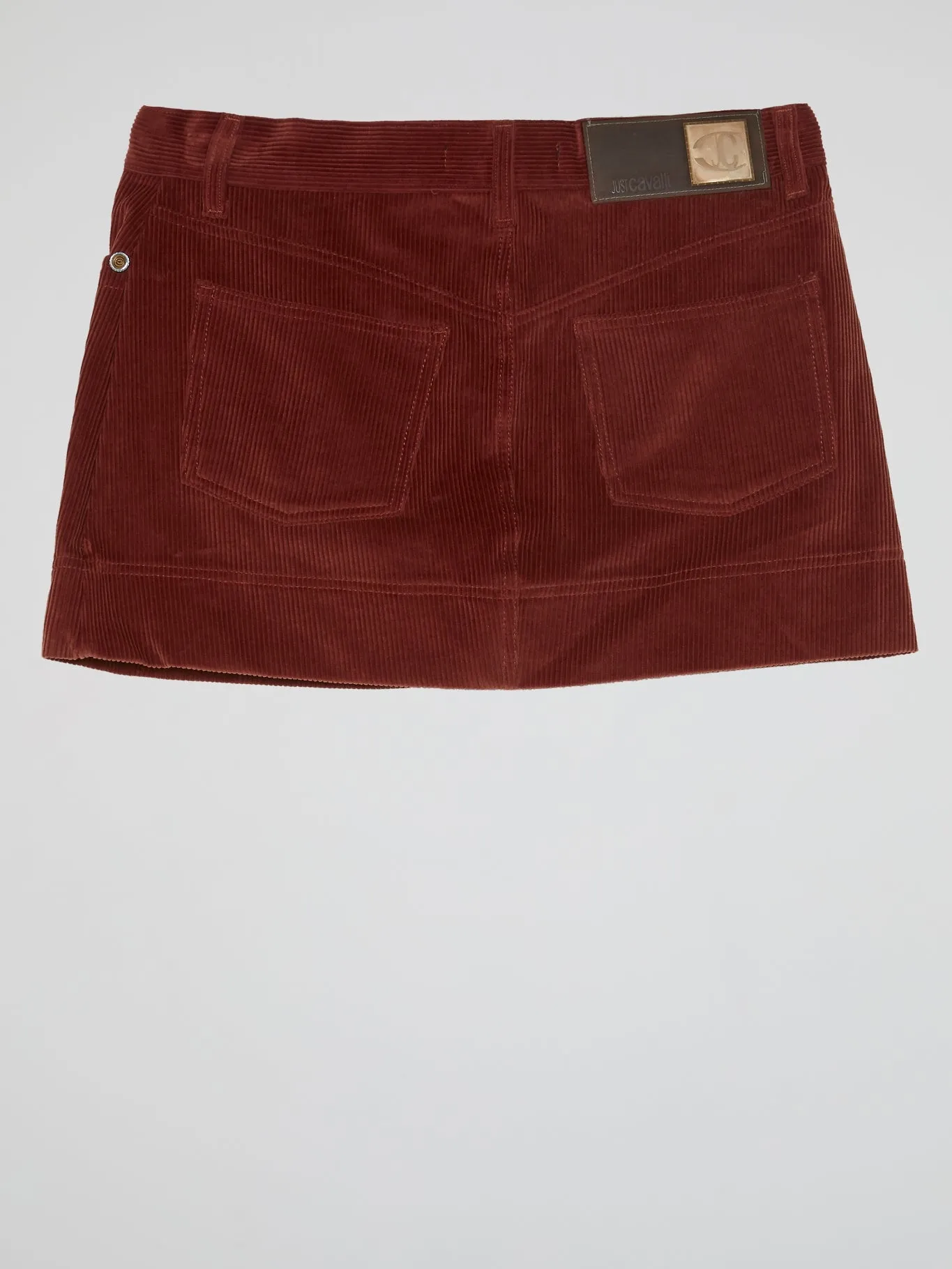 Burgundy Corduroy Mini Skirt