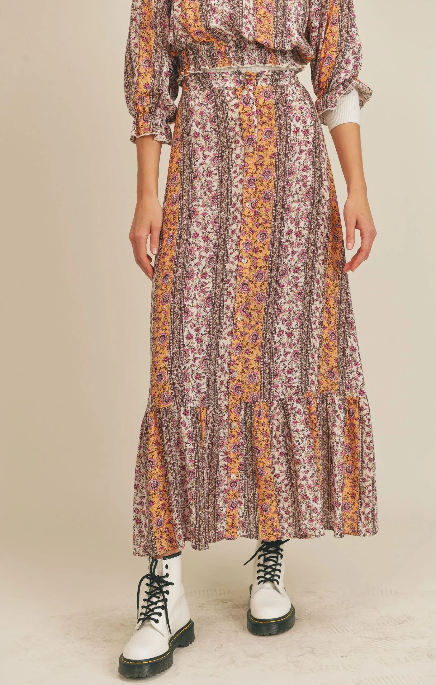 Button Down Maxi Skirt
