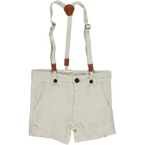 CAPTAIN - Cream shorts with removable suspenders (HB1282d)