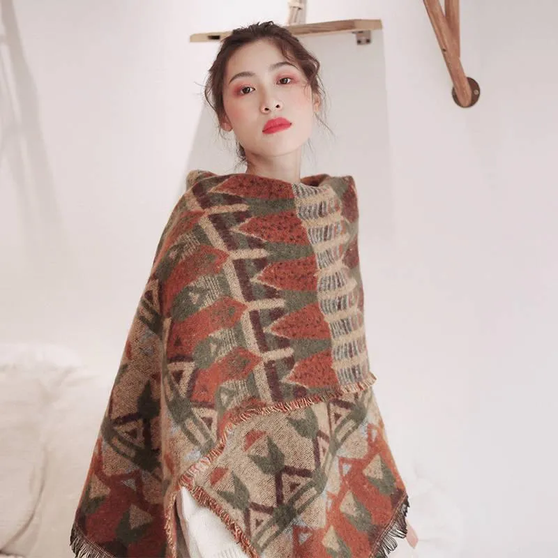 Cashmere Shawl Winter Fashion Thicken Scarf Warms Students'Necks and Thicker Shawls
