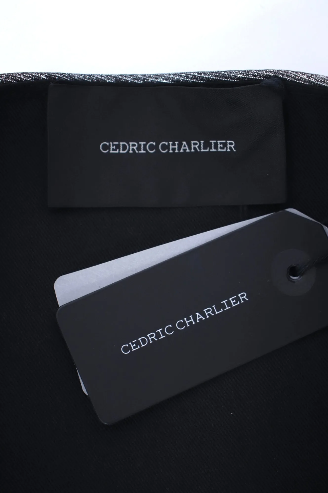 Cedric Charlier Silver Glitter Skirt*