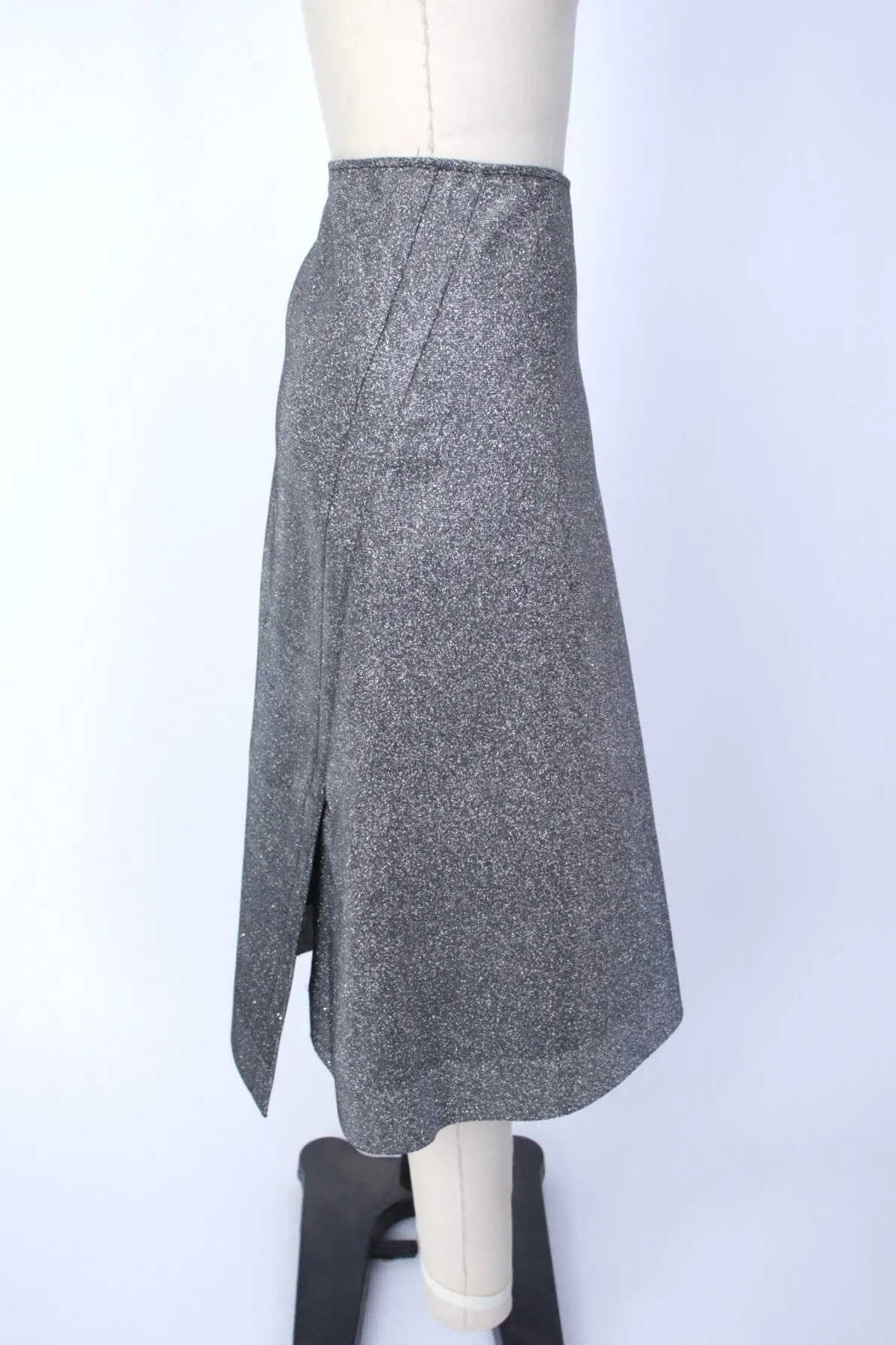 Cedric Charlier Silver Glitter Skirt*