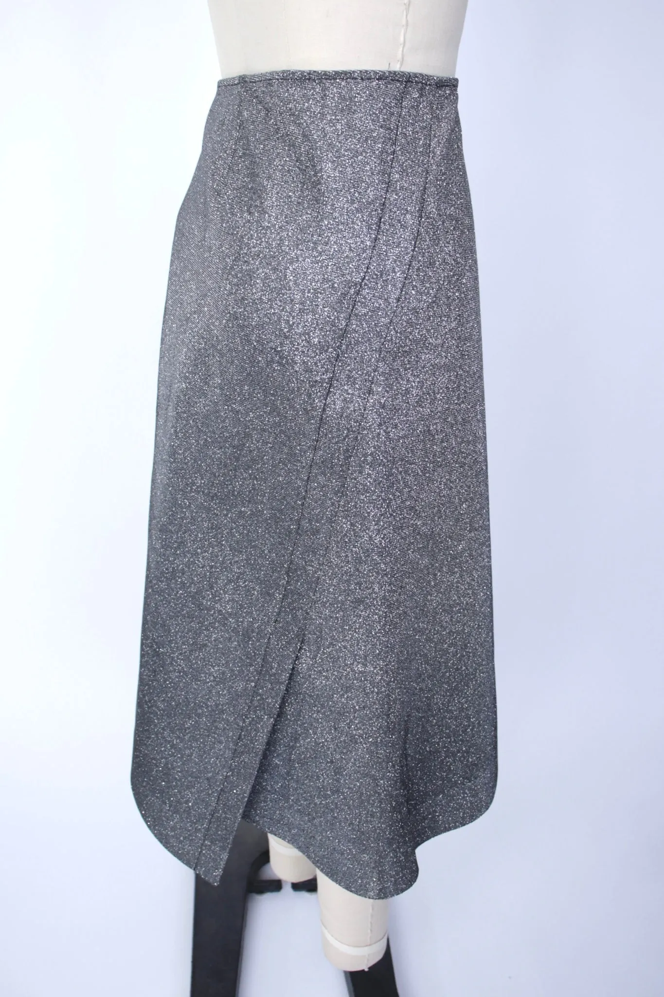 Cedric Charlier Silver Glitter Skirt*