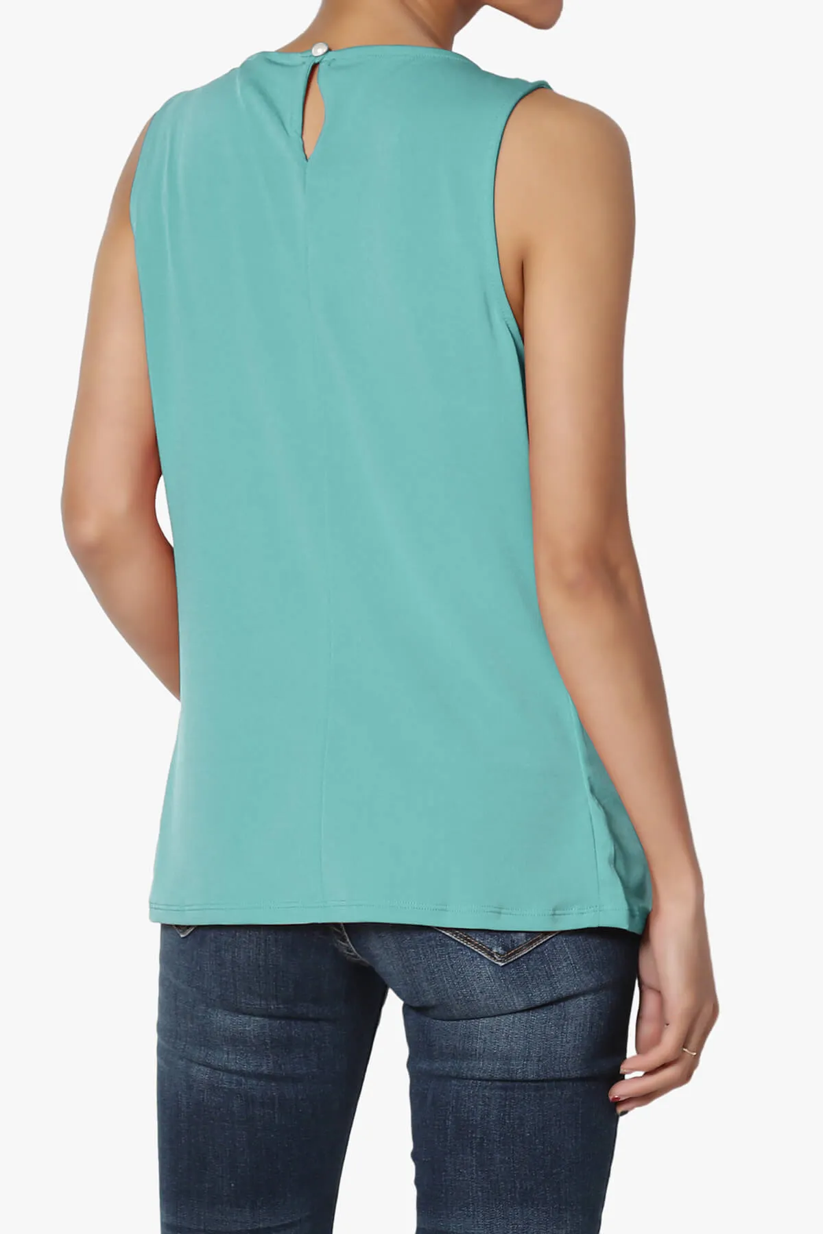 Chaffee Pleat Neck Tank Top PLUS