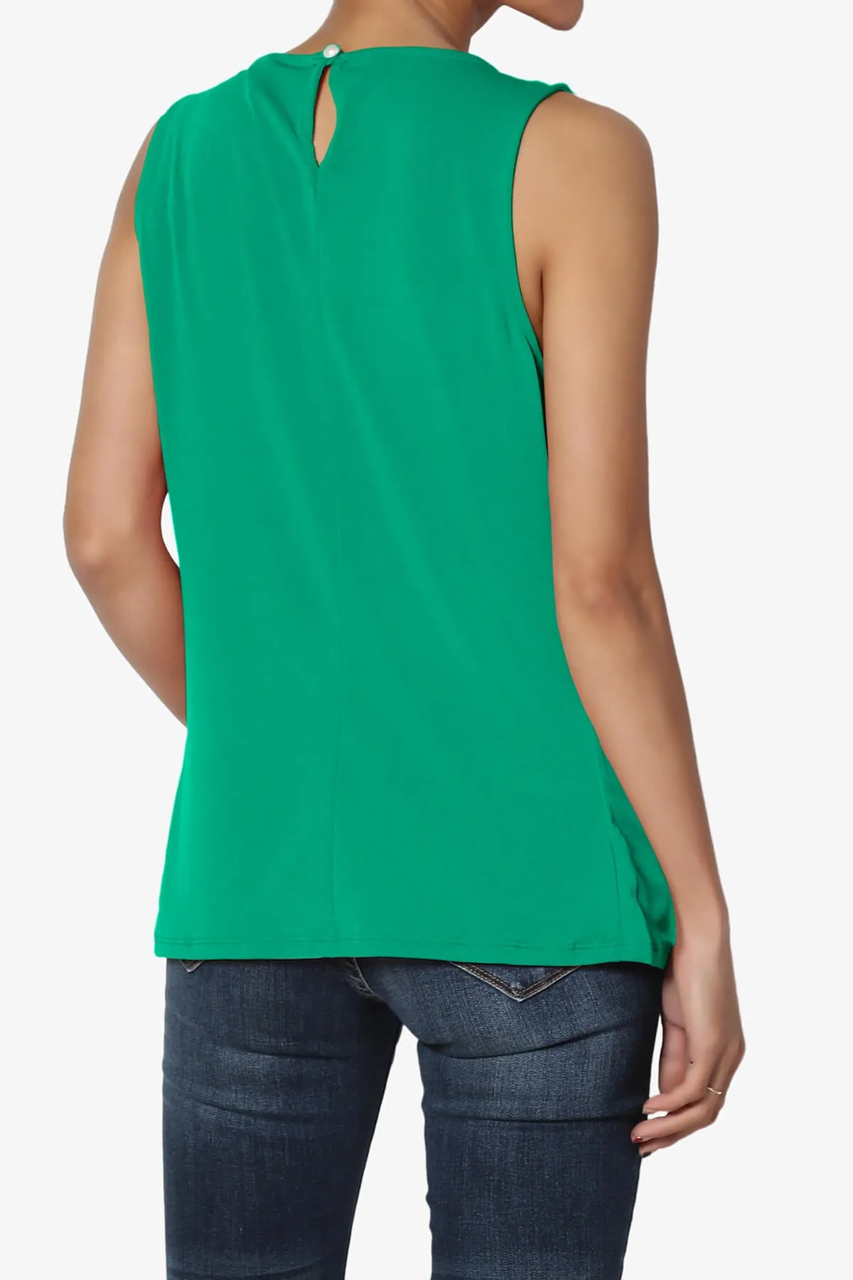 Chaffee Pleat Neck Tank Top PLUS