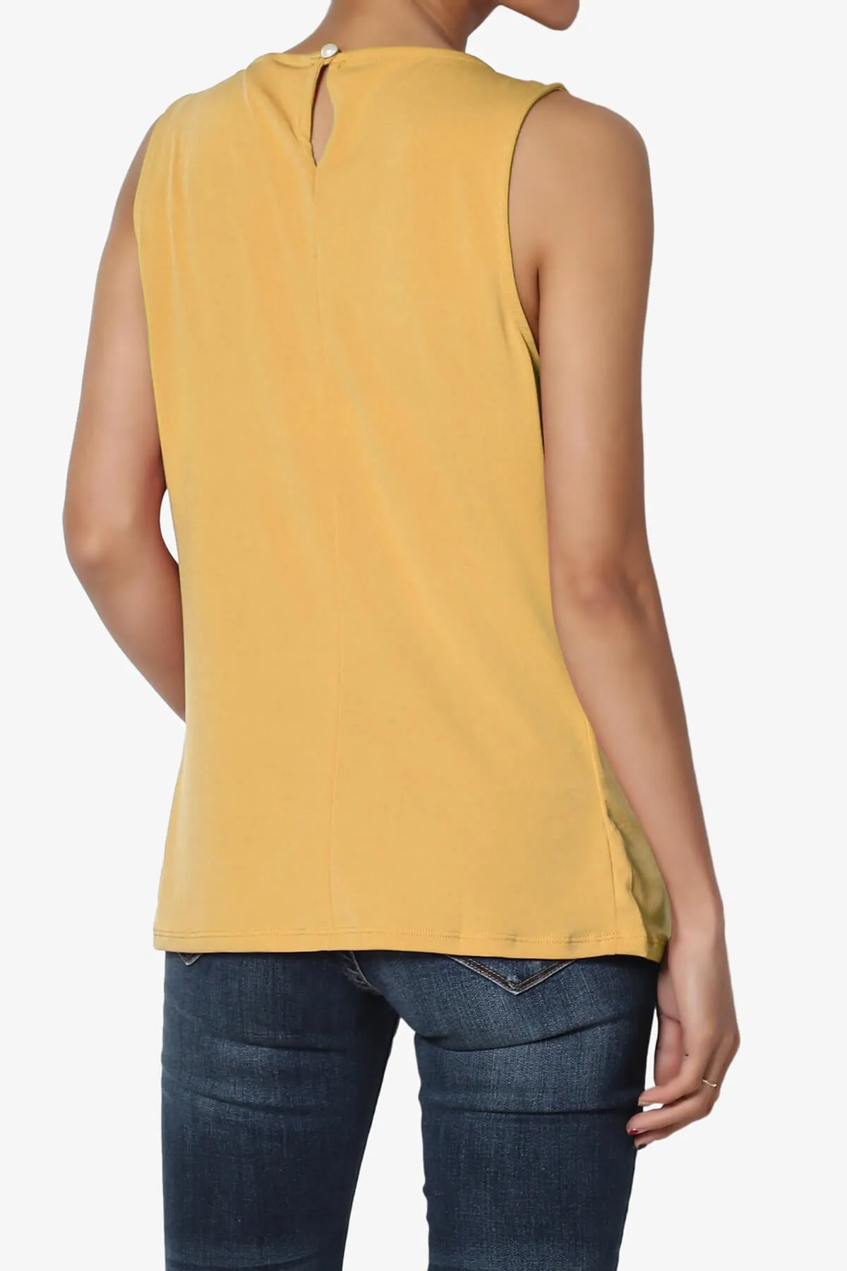 Chaffee Pleat Neck Tank Top PLUS