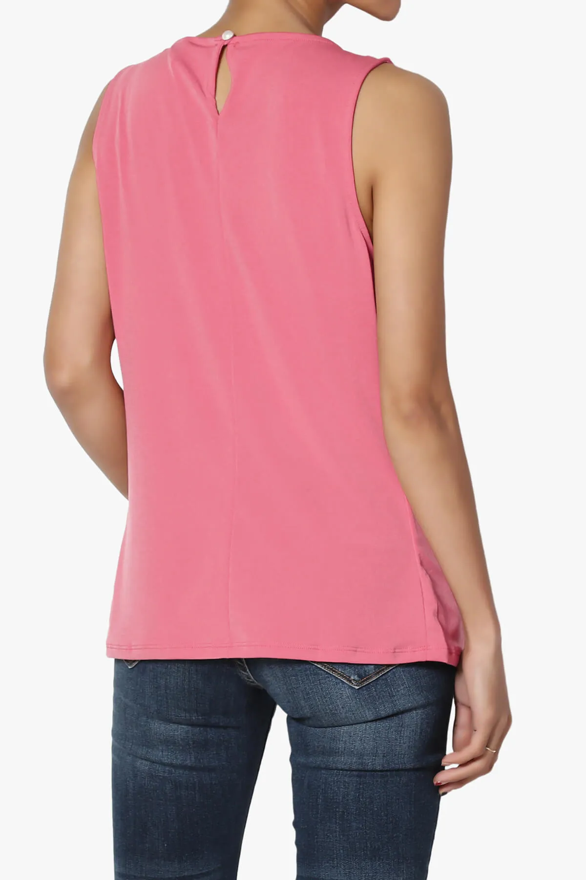 Chaffee Pleat Neck Tank Top PLUS