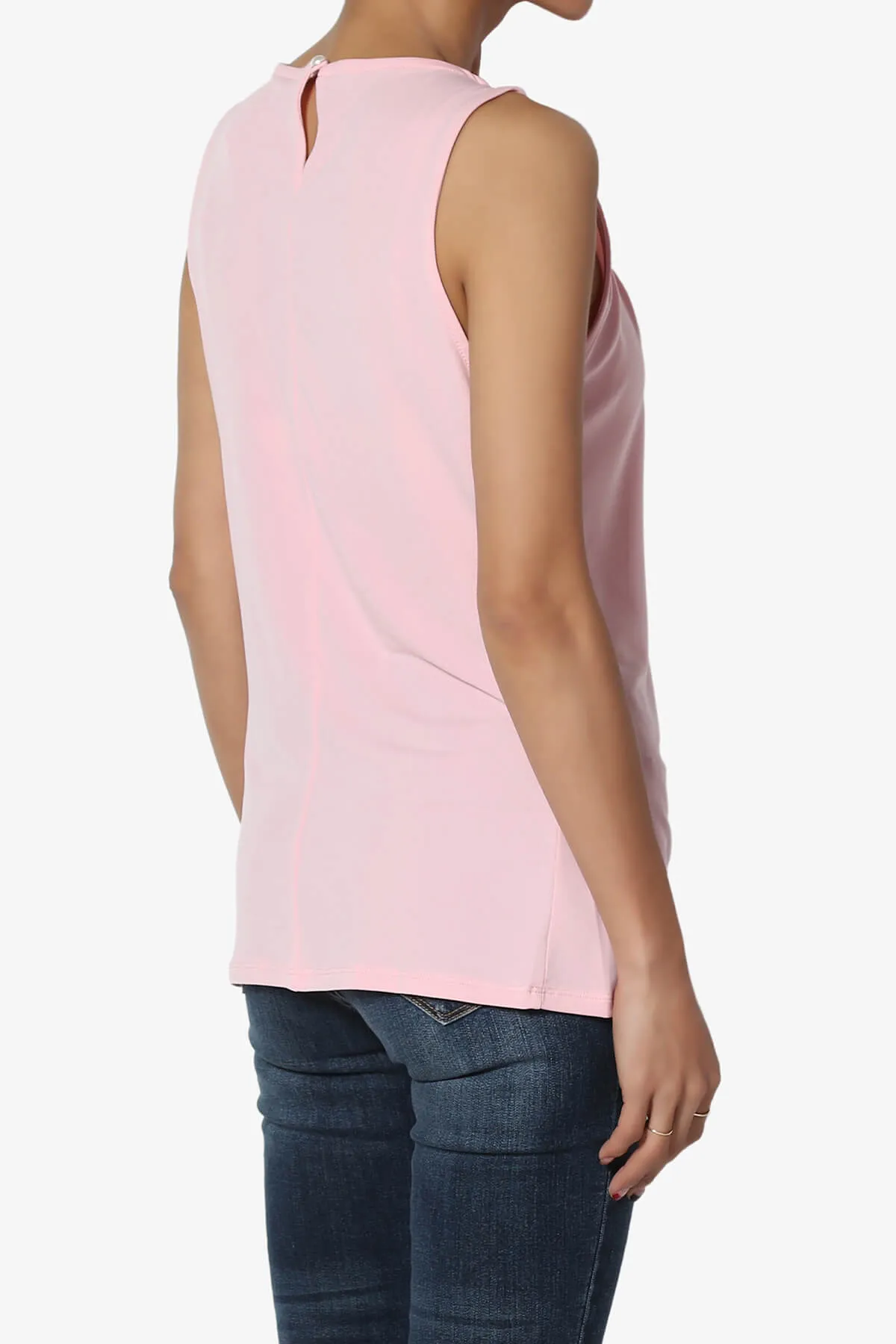 Chaffee Pleat Neck Tank Top PLUS