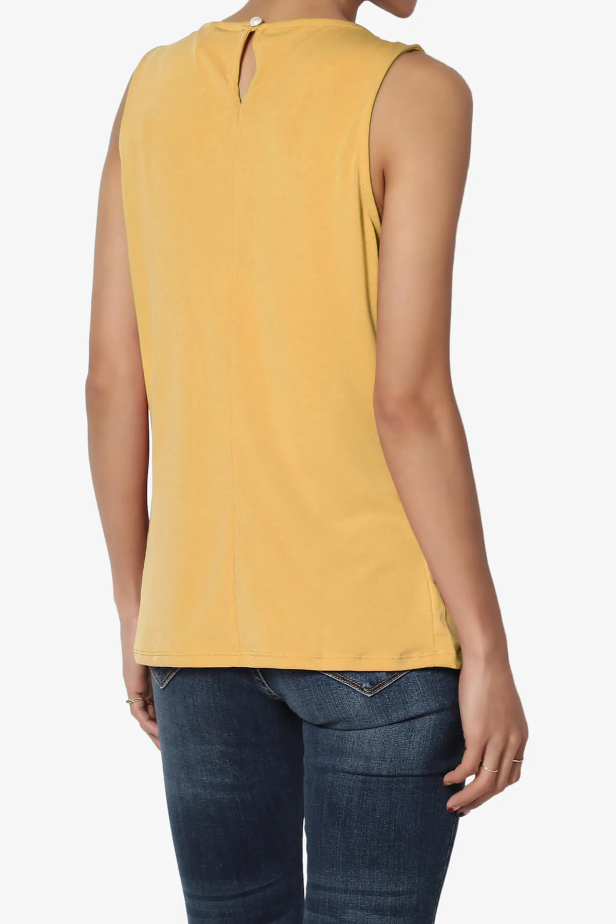 Chaffee Pleat Neck Tank Top PLUS