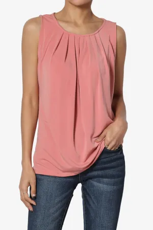 Chaffee Pleat Neck Tank Top PLUS