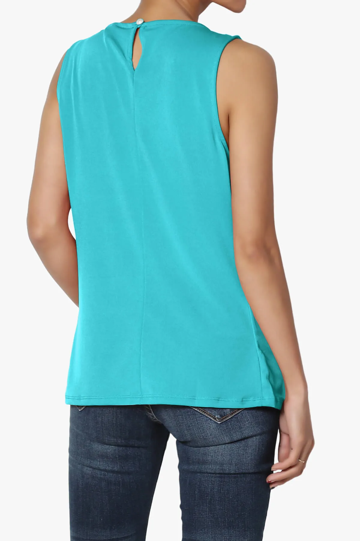 Chaffee Pleat Neck Tank Top PLUS