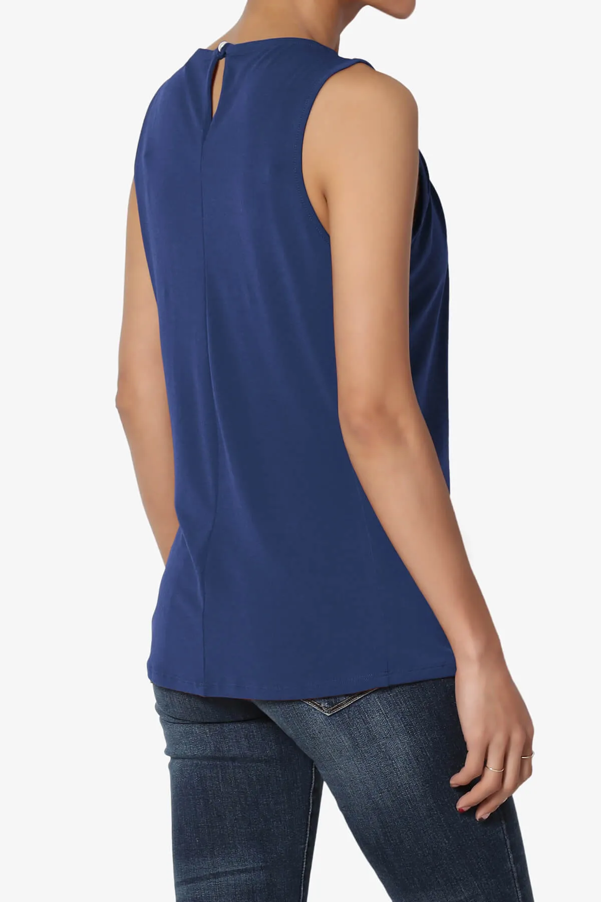 Chaffee Pleat Neck Tank Top PLUS