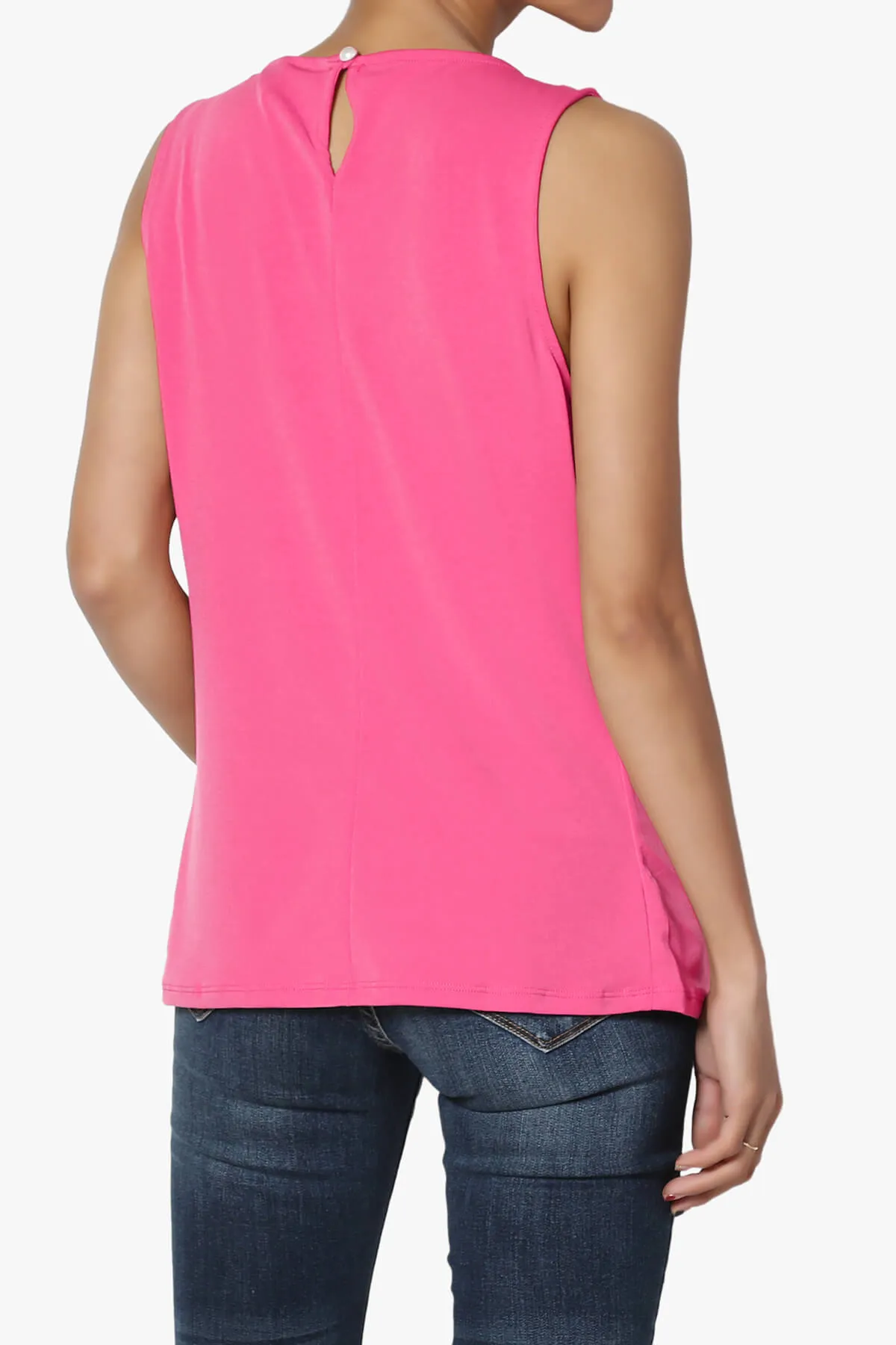 Chaffee Pleat Neck Tank Top PLUS